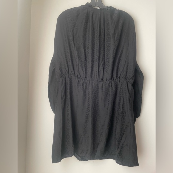 The Kooples Rent The Runway Black Floral Print Silk Dress Size 2 - Picture 5 of 10